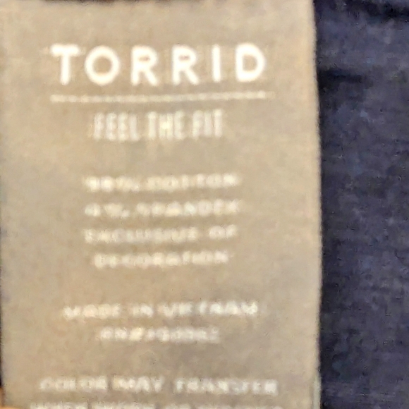 FINAL DAYS $5 Torrid Blue Cuff Leg Crops CLOSET CLOSING - Picture 4 of 10